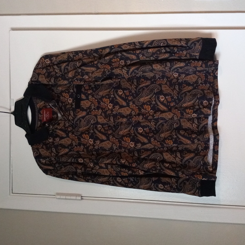 Men's Consequence Long-sleeved Paisley Size M, 100% Cotton Shirt